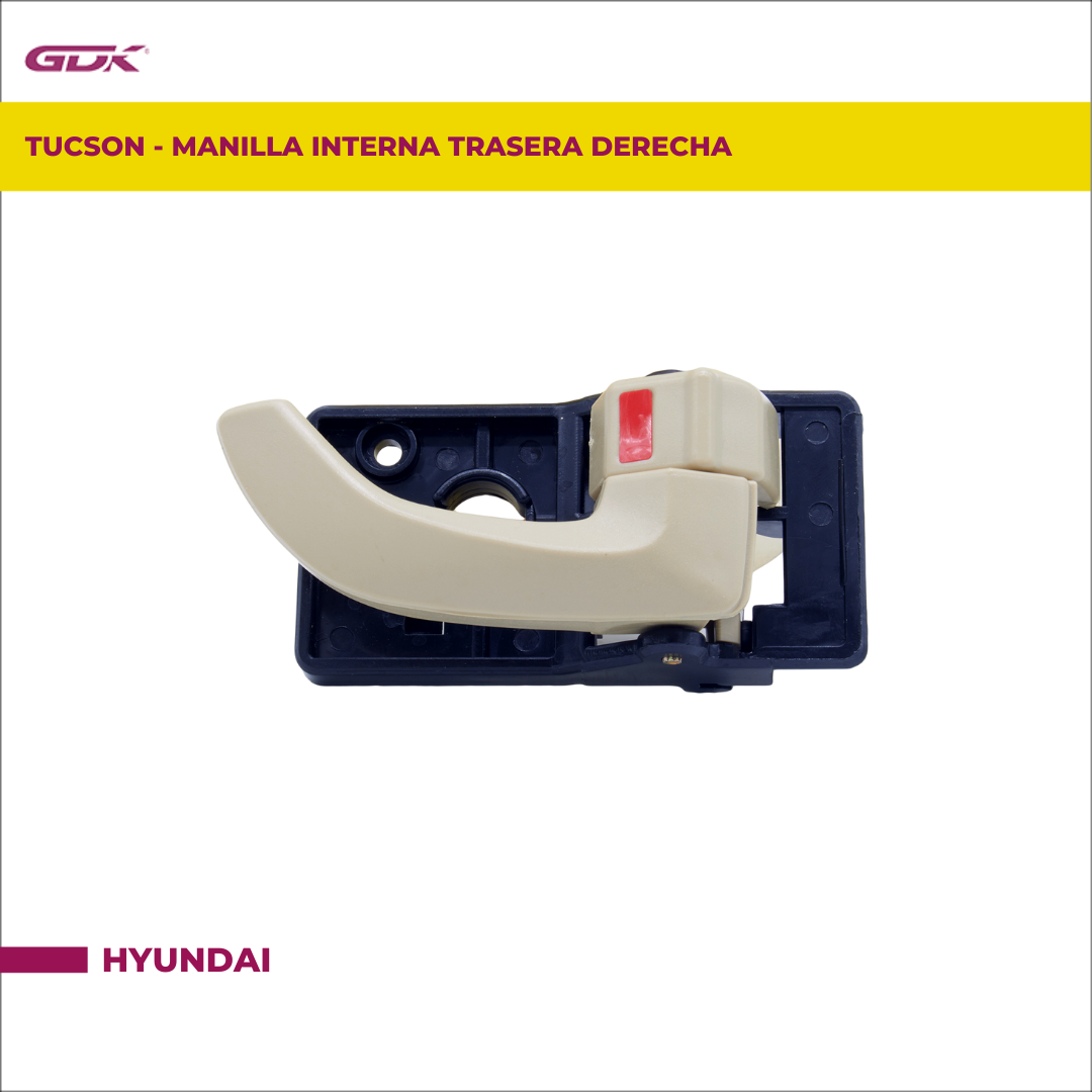 HYUNDAY TUCSON - MANILLA INTERNA TRASERA DERECHA BEIGE