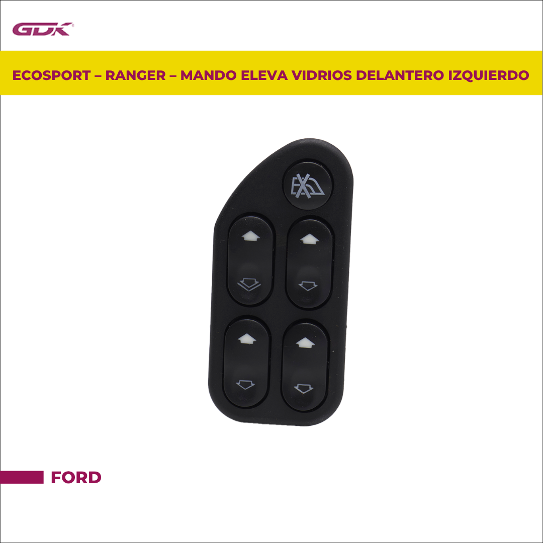 FORD - Ecosport - Ranger - Mando eleva vidrios delantero izquierdo